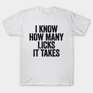 I Know How Many Licks It Takes White T-Shirt